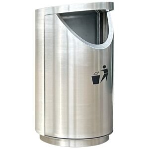 AGL-ILR80A perforated stainless steel indoor garbage bin with a top-entry opening.