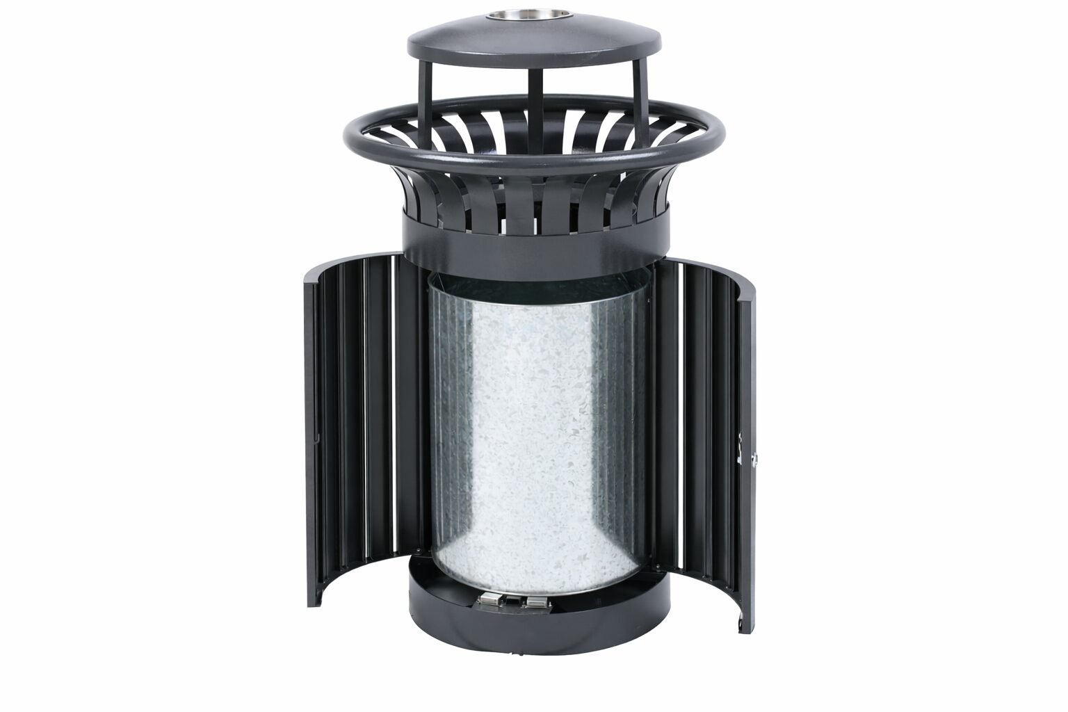 Steel Outdoor Litter Bin | Litter Receptacle 328 - Image 3