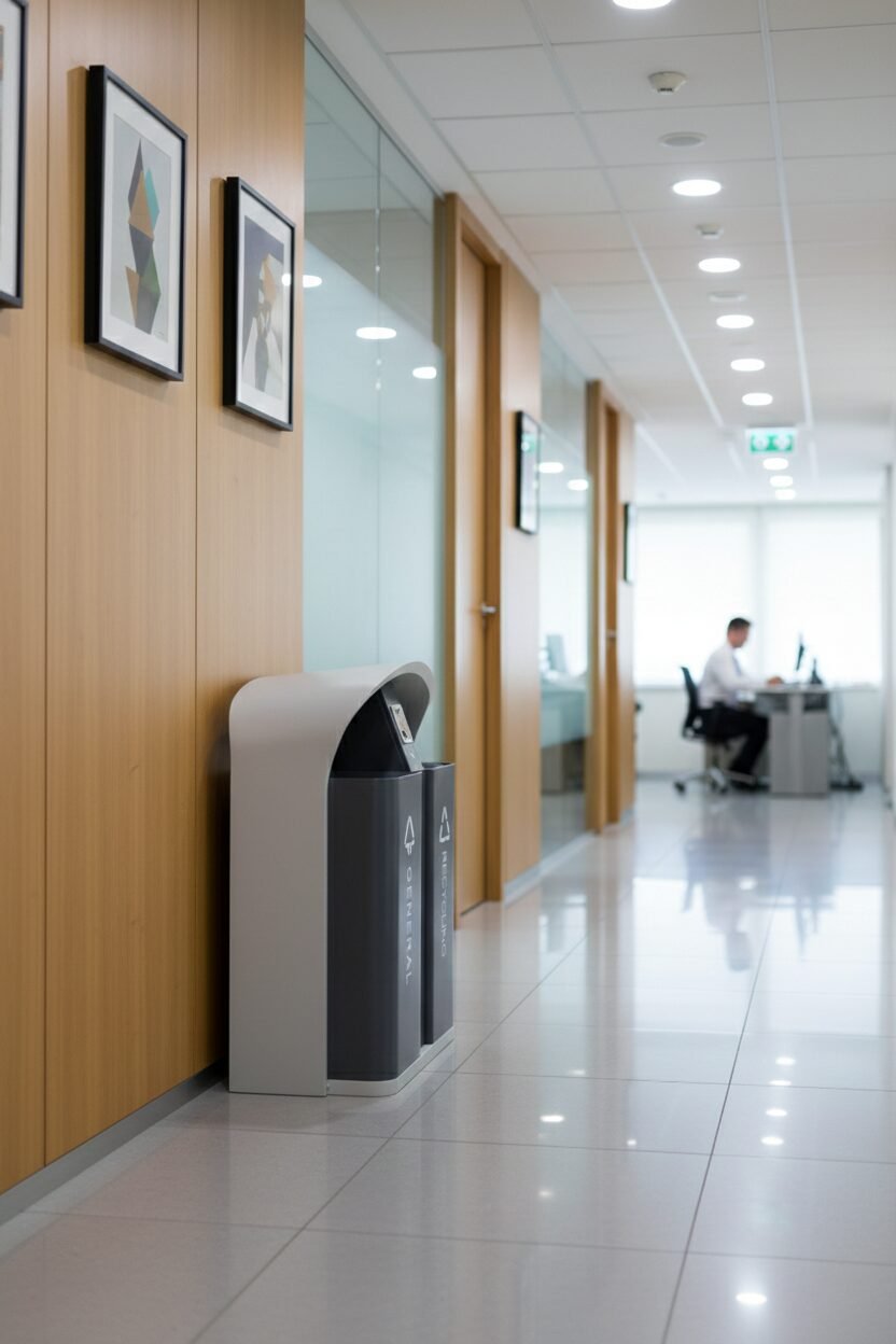 Outdoor Garbage Trash Can | Litter Receptacle 383 - Image 2