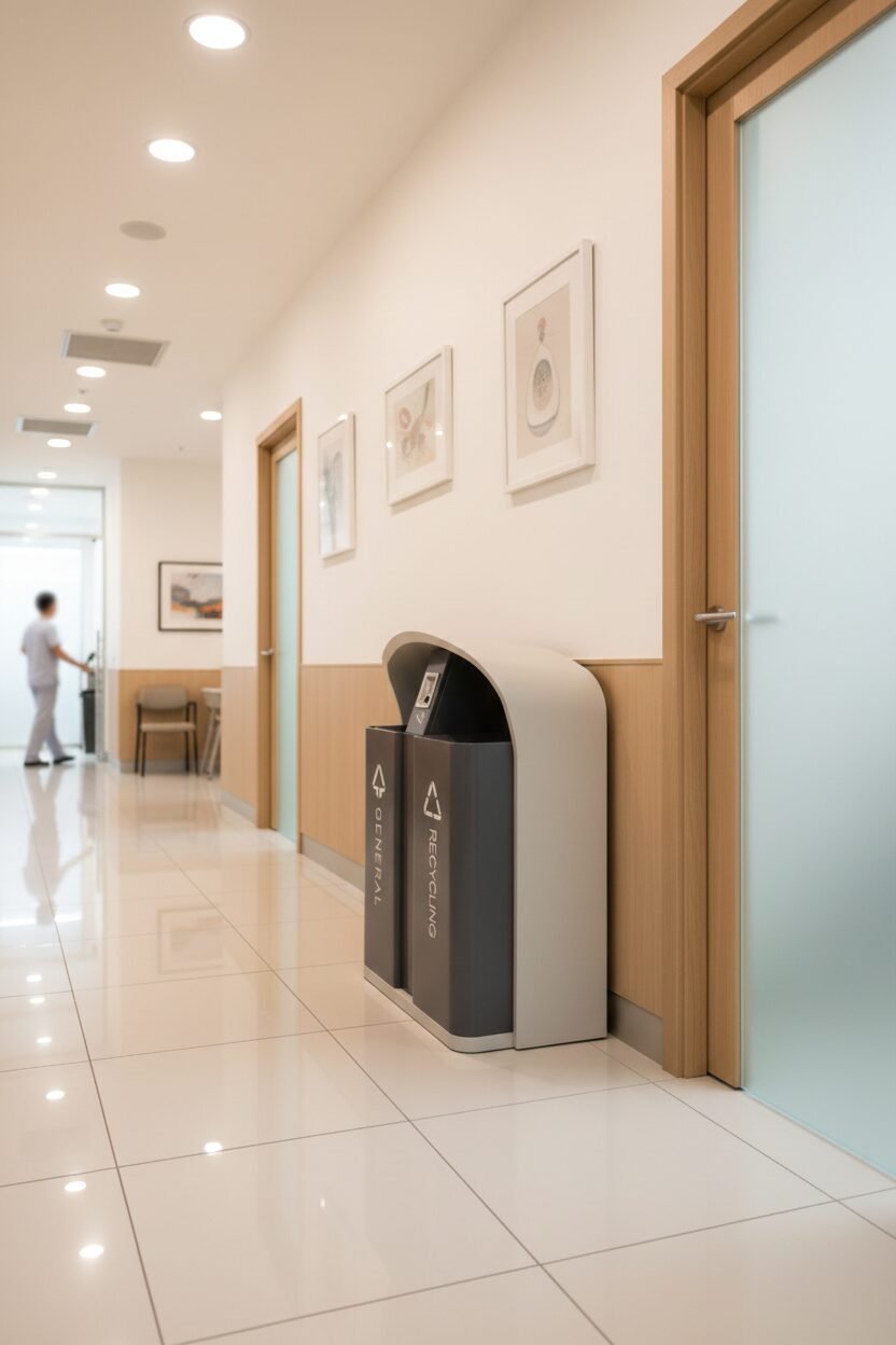 Outdoor Garbage Trash Can | Litter Receptacle 383 - Image 3