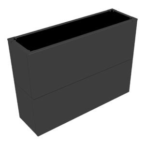 A high-quality Powder Coated Raised Garden Bed made of galvanized steel with healthy green plants inside.