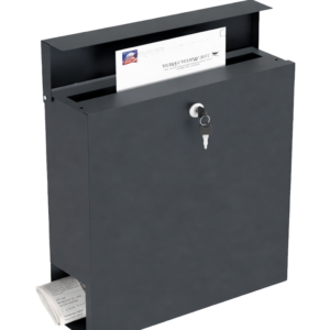 A high-security Secure Wall Mounted Letterbox in Anthracite Grey with a modern locking system.